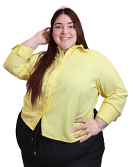 CAMISA ROMA LINO sin LAZO - Amarillo