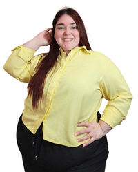 CAMISA ROMA LINO sin LAZO - Amarillo
