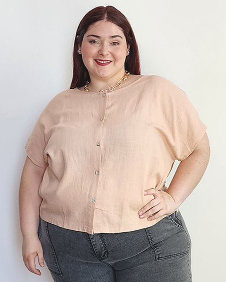 BLUSA CAMISA ANGEL - Rosa Viejo