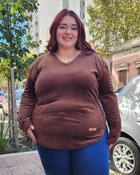 REMERA SIRENA MOCHA - Marrón