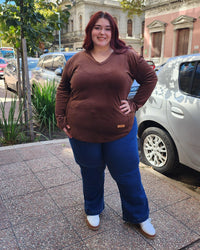 REMERA SIRENA MOCHA - Marrón