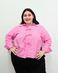 CAMISA ROMA LINO - Rosado
