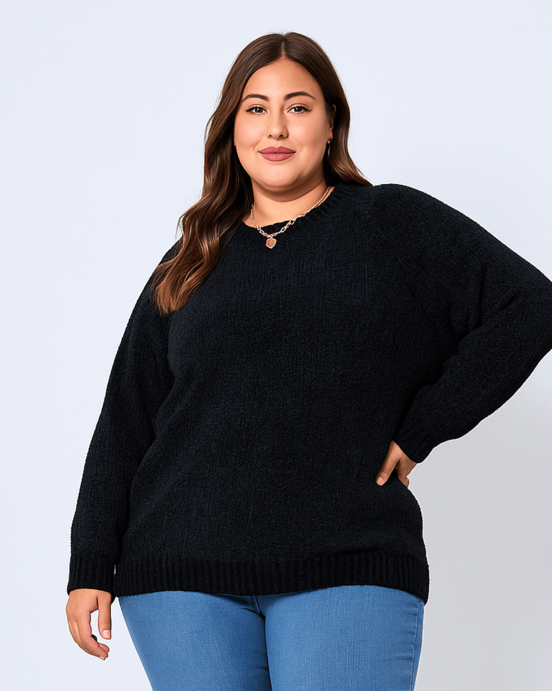 BUZO CHENILLE BRAVA - Negro