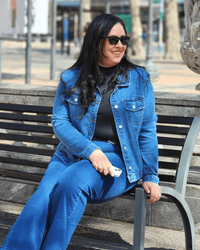 CAMPERA JEAN LONIA - Azul Medio