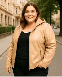 CAMPERA ECOCUERO DENVER - Beige