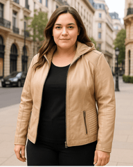 CAMPERA ECOCUERO DENVER - Beige