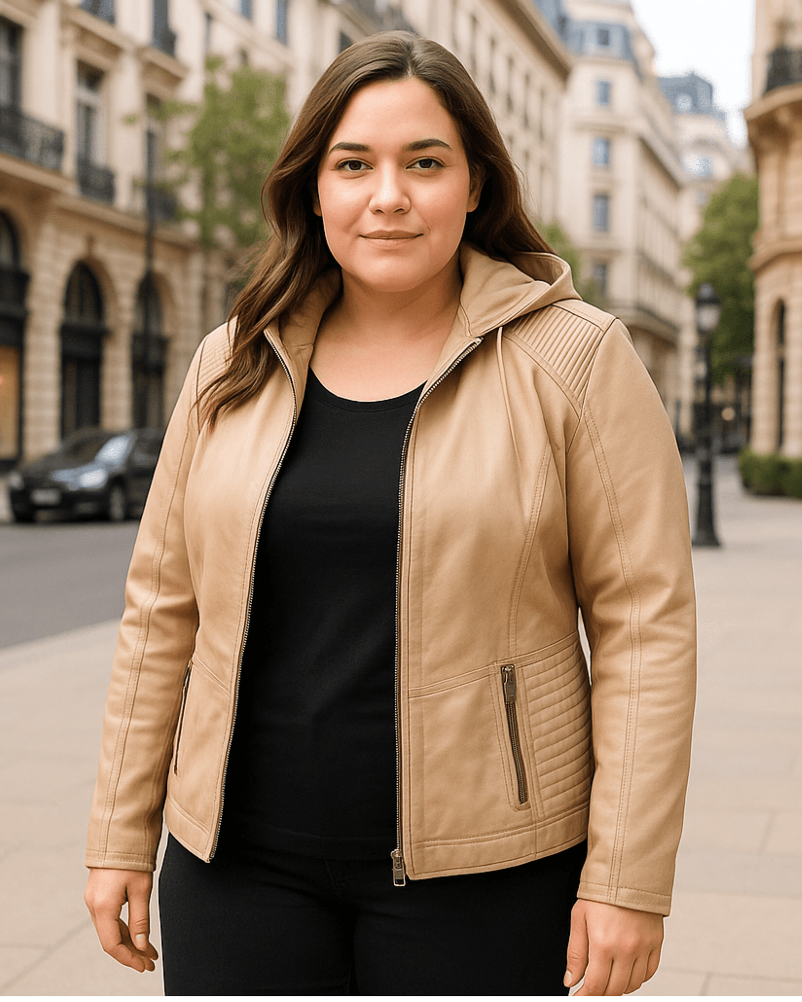 CAMPERA ECOCUERO DENVER - Beige