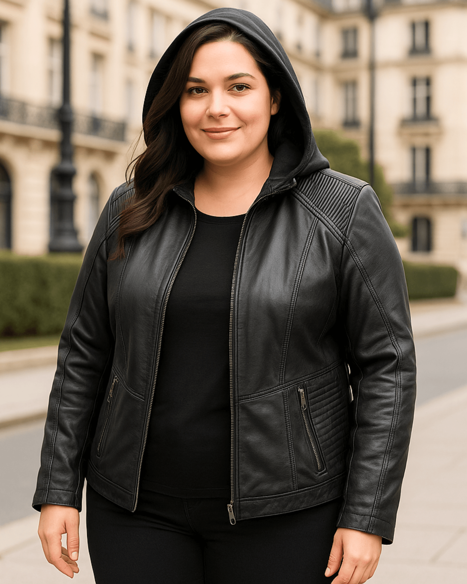 CAMPERA ECOCUERO DENVER - Negro