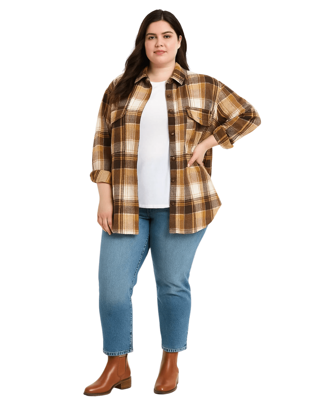 SOBRECAMISA ESCOCESA CHIC