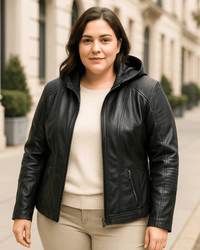 CAMPERA ECOCUERO DENVER - Negro