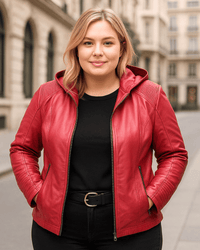 CAMPERA ECOCUERO DENVER - Rojo