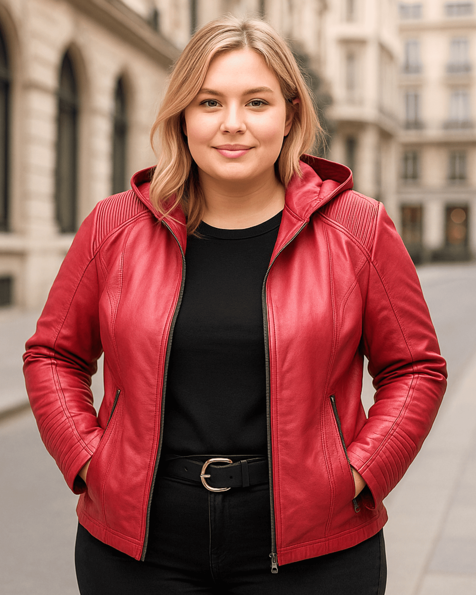 CAMPERA ECOCUERO DENVER - Rojo