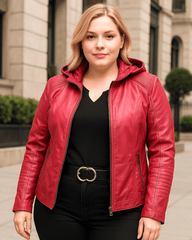 CAMPERA ECOCUERO DENVER - Rojo