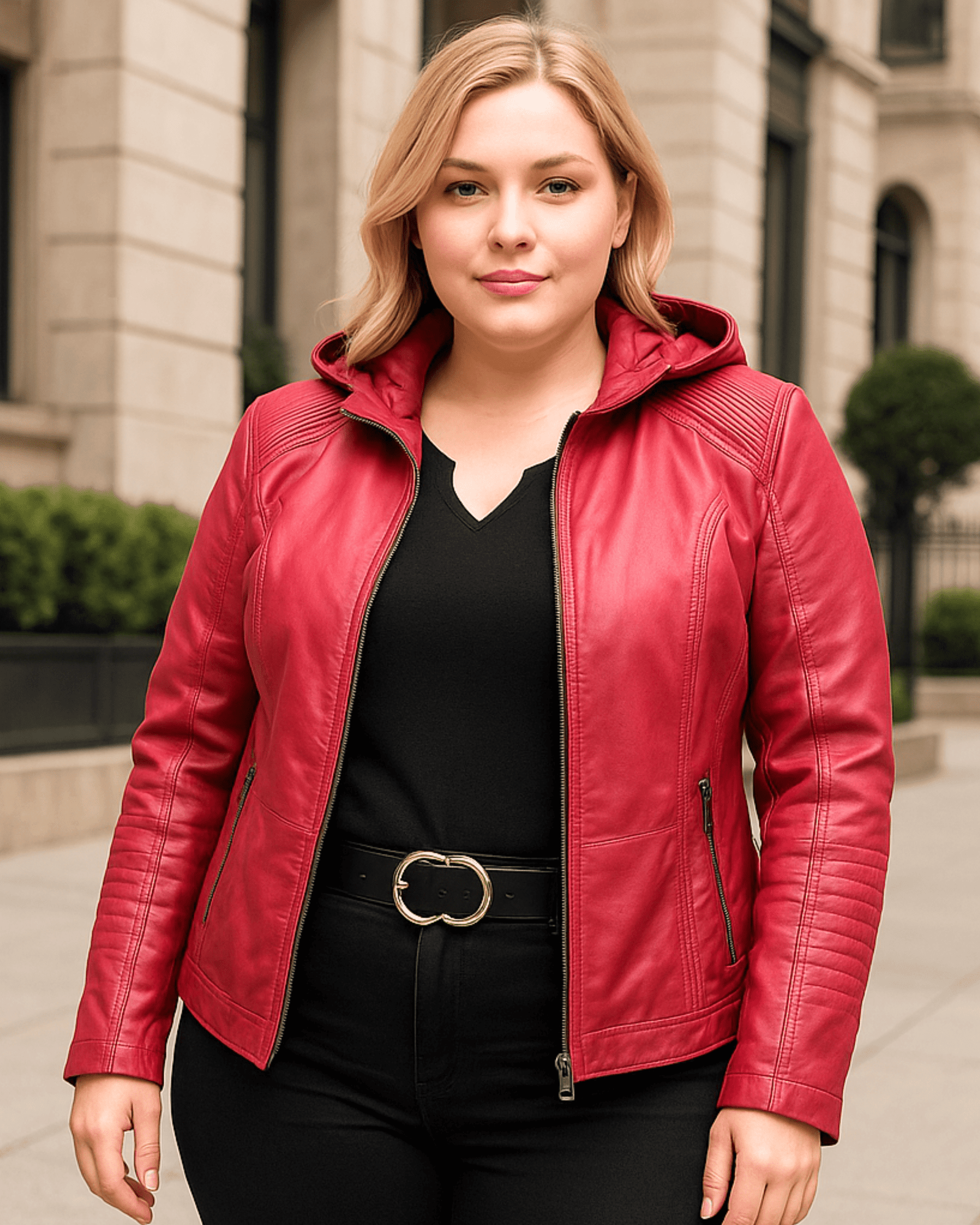 CAMPERA ECOCUERO DENVER - Rojo