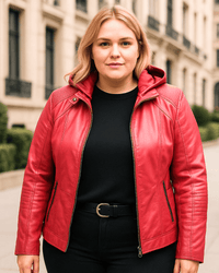 CAMPERA ECOCUERO DENVER - Rojo