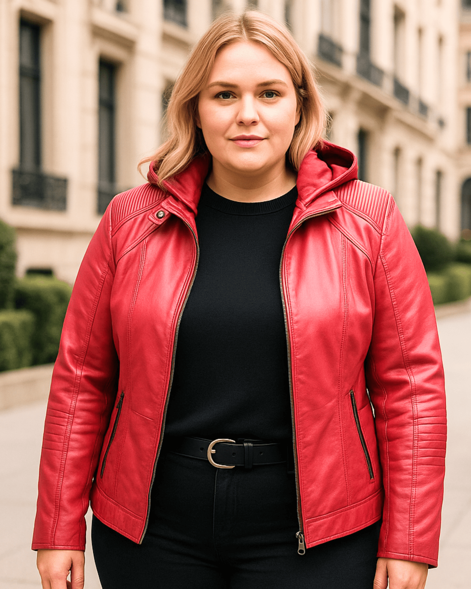 CAMPERA ECOCUERO DENVER - Rojo