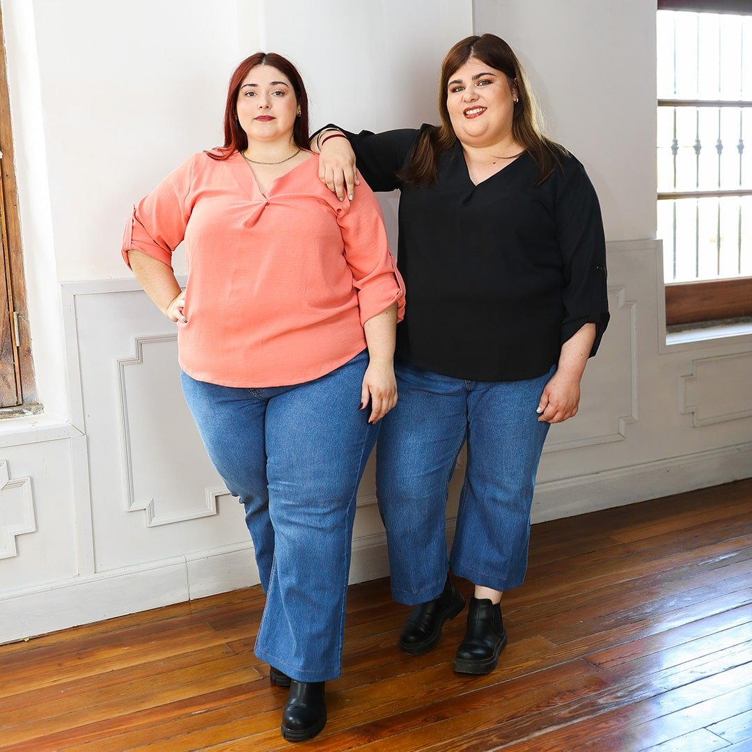 PANTALON JEAN WIDE LEG RENATA - Azul Medio