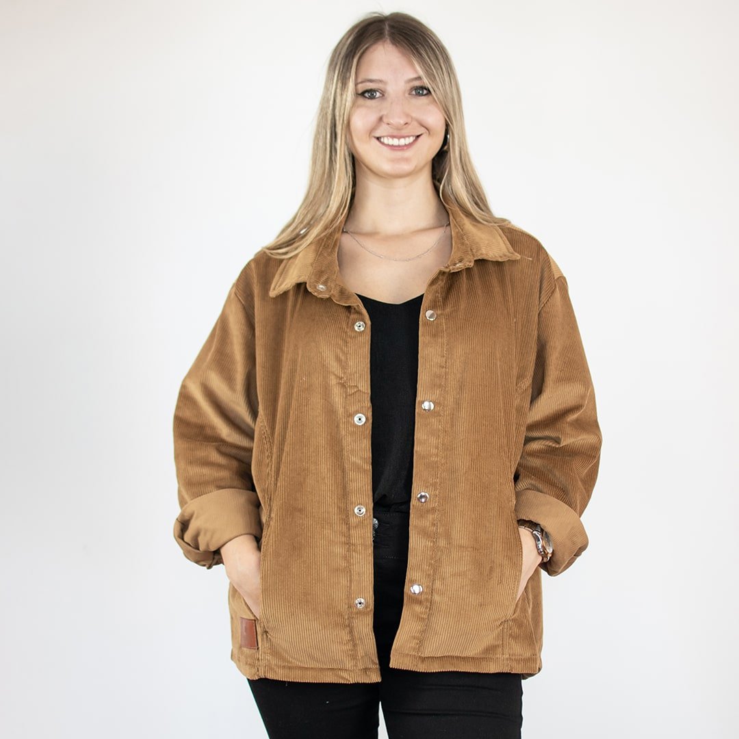 CHAQUETA PANA GENUINA - Camel