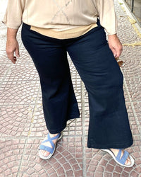 Pantalón Jean Negro Ancho JULIA - (talles grandes)