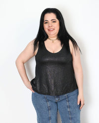 Musculosa Negra con Lurex