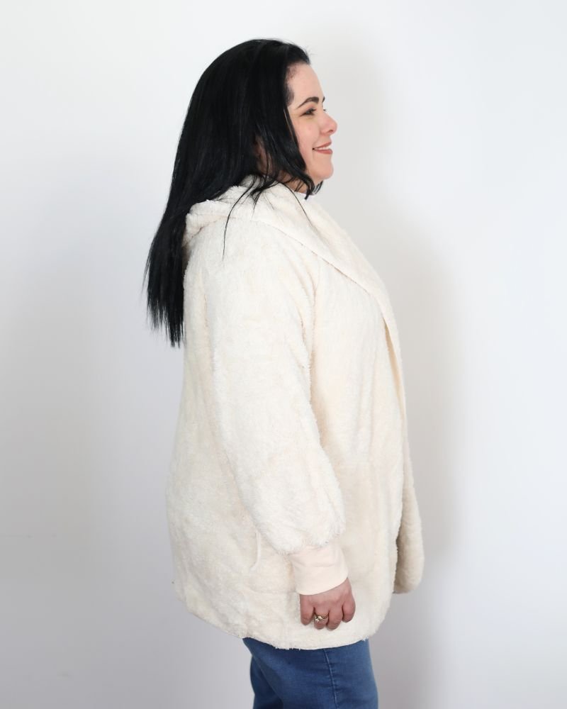 SACO PIEL GRECIA s/Cierre - Blanco Marfil