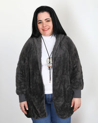 SACO PIEL GRECIA - Gris Oscuro