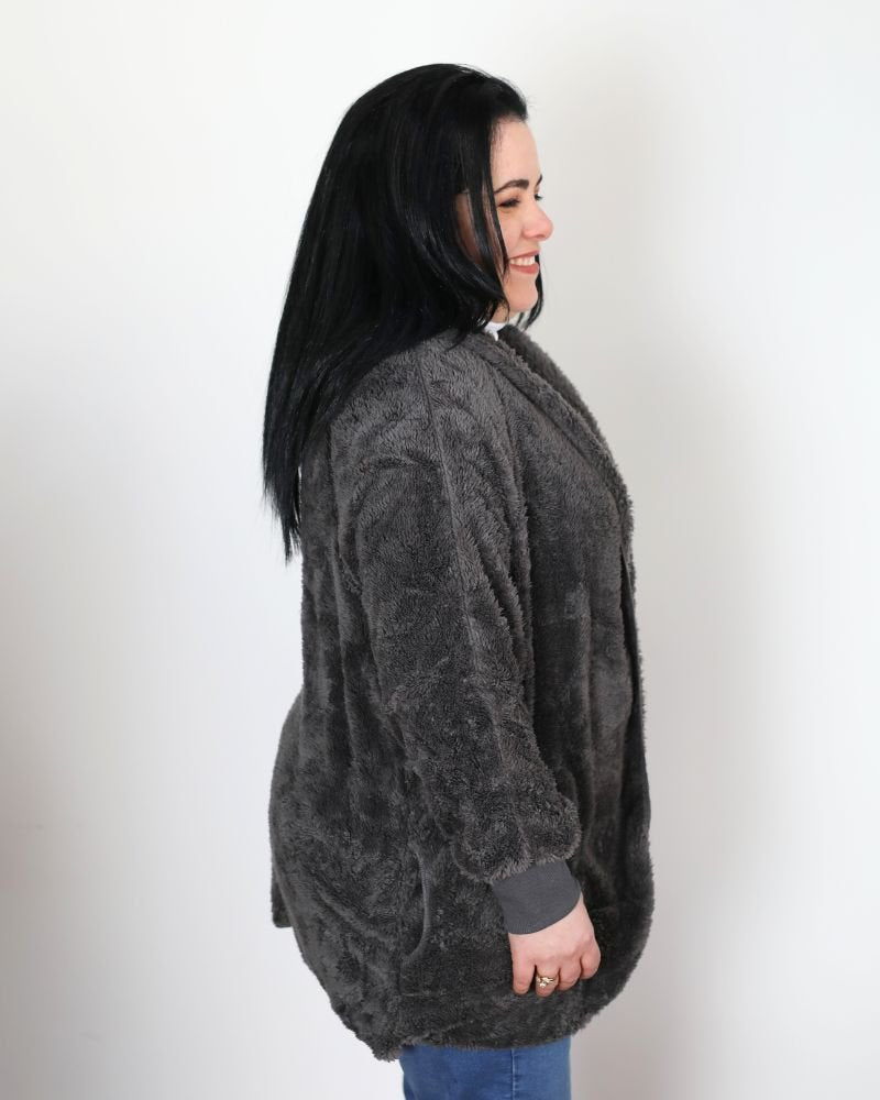 SACO PIEL GRECIA - Gris Oscuro