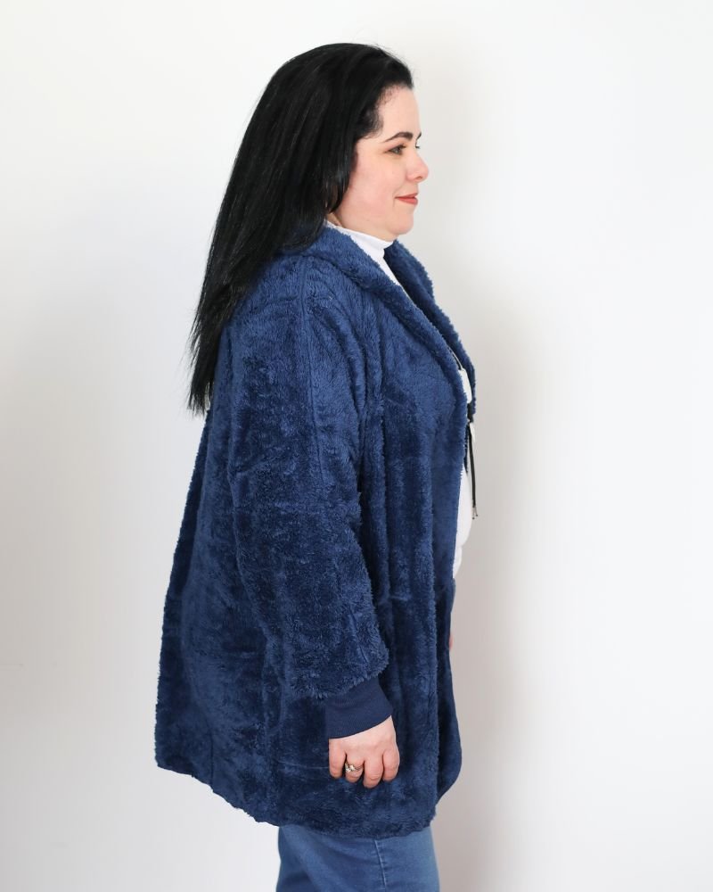 SACO PIEL GRECIA s/Cierre - Azul