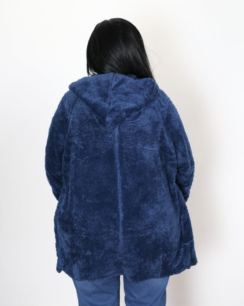 SACO PIEL GRECIA s/Cierre - Azul