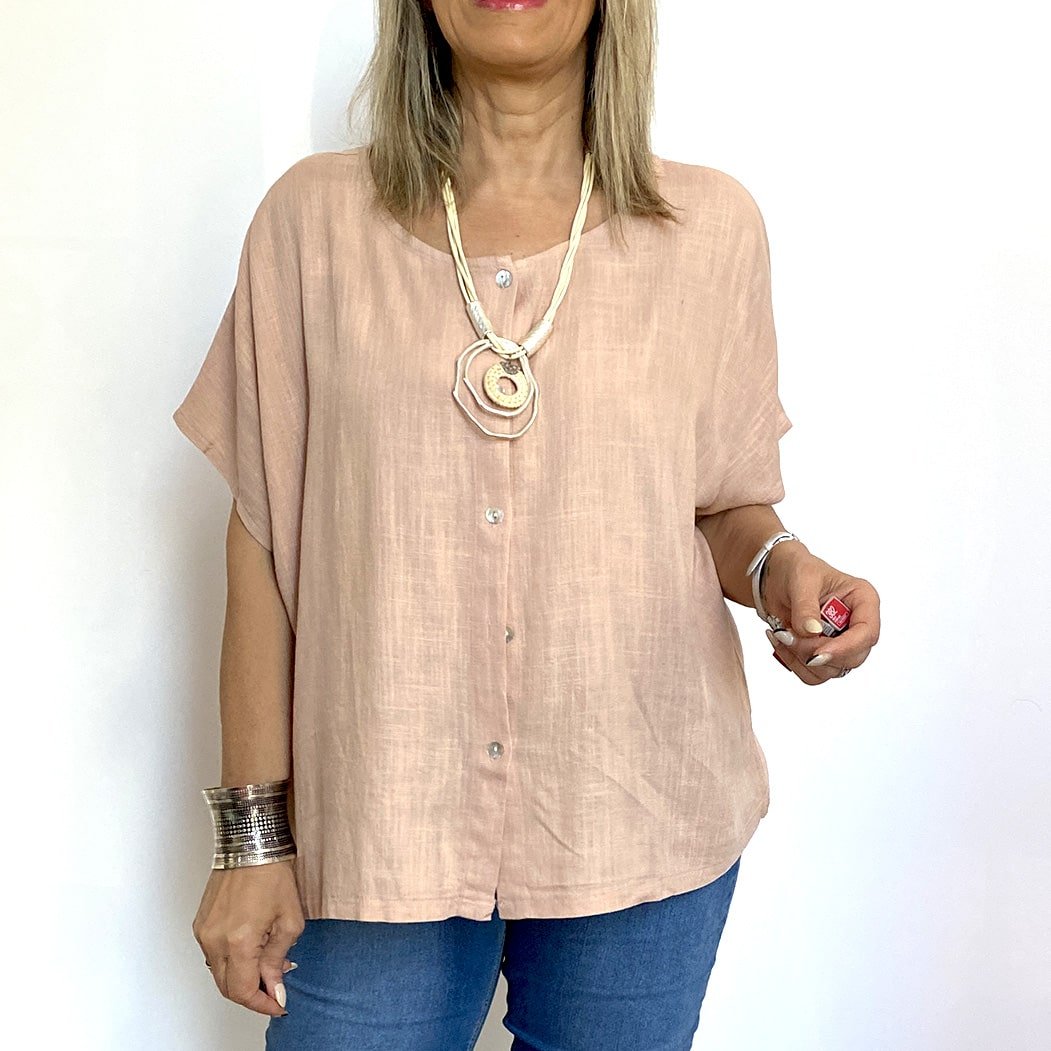 BLUSA CAMISA ANGEL - Rosa Viejo