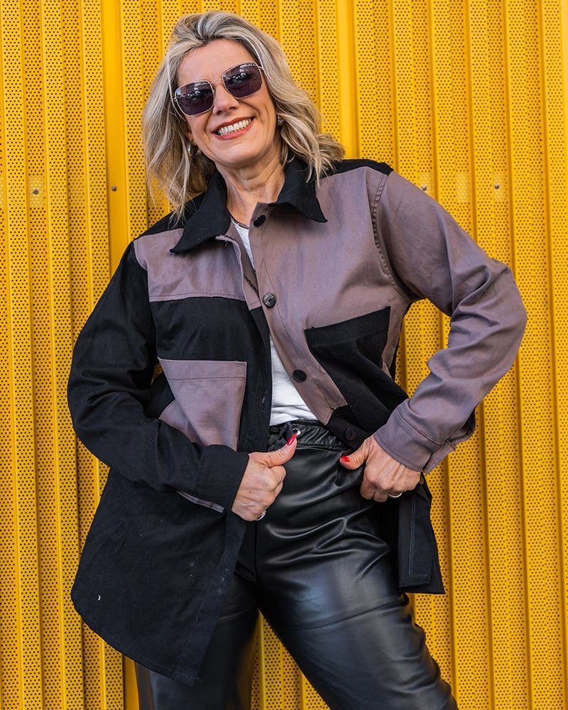 SOBRECAMISA SAFARI - Negro y Tostado