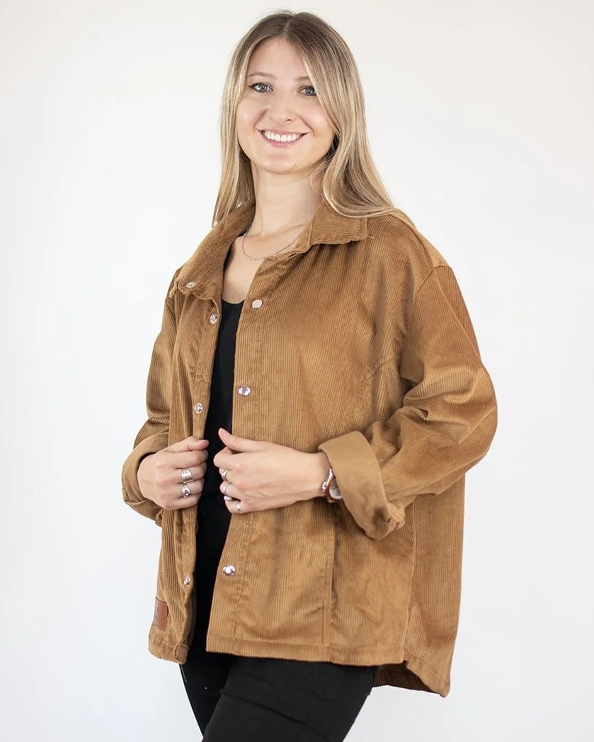 CHAQUETA PANA GENUINA - Camel