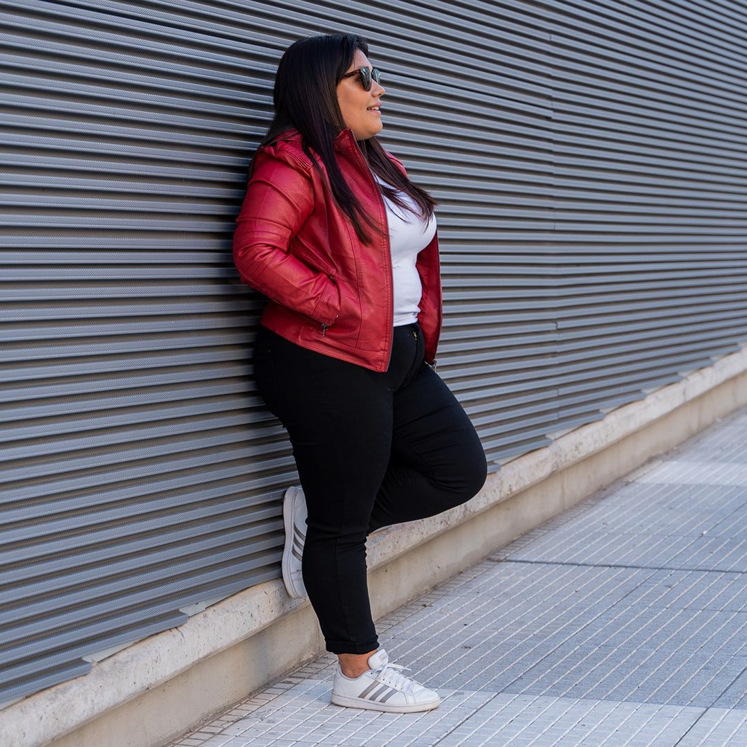 CAMPERA ECOCUERO DENVER - Rojo