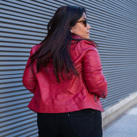 CAMPERA ECOCUERO DENVER - Rojo