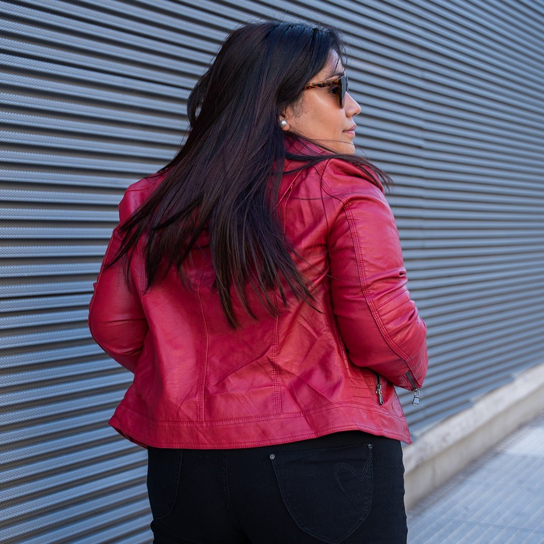 CAMPERA ECOCUERO DENVER - Rojo