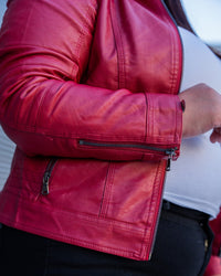 CAMPERA ECOCUERO DENVER - Rojo