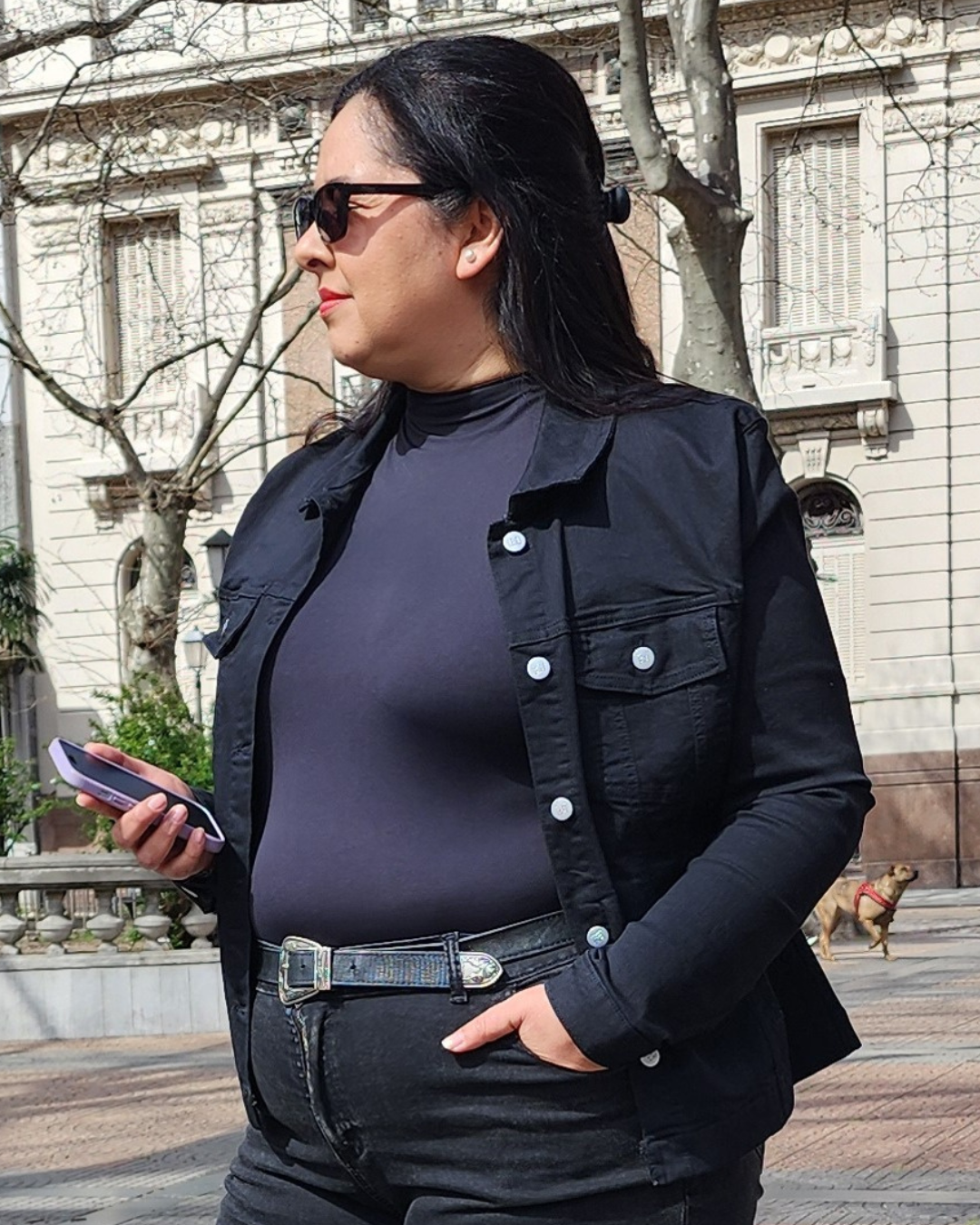 CAMPERA JEAN LONIA - Negro