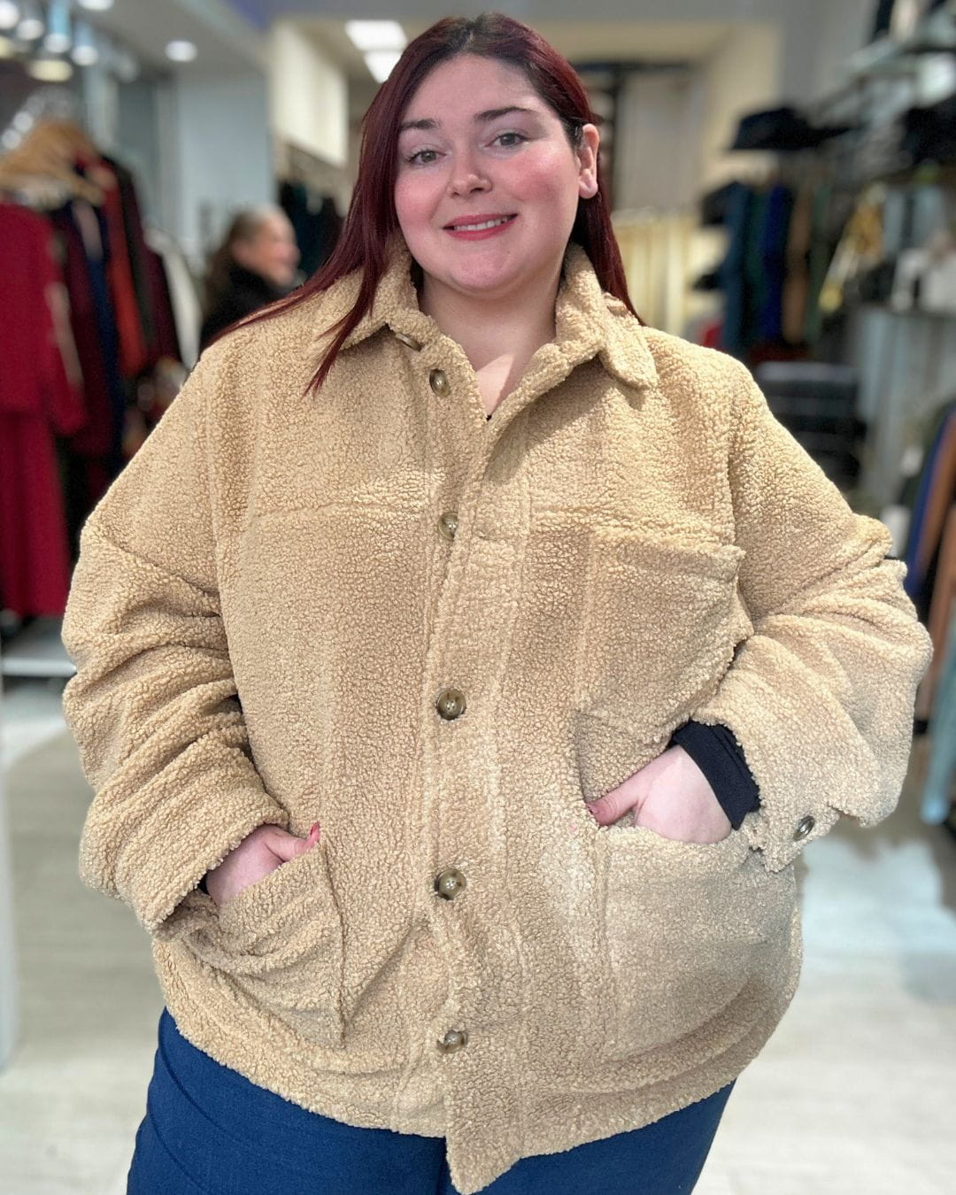 CHAQUETA CORDERITO MONTREAL LARGA - Talles Grandes 🛡️ COMPRA SEGURA 🛡️