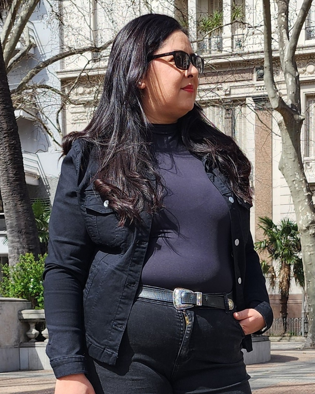 CAMPERA JEAN LONIA - Negro