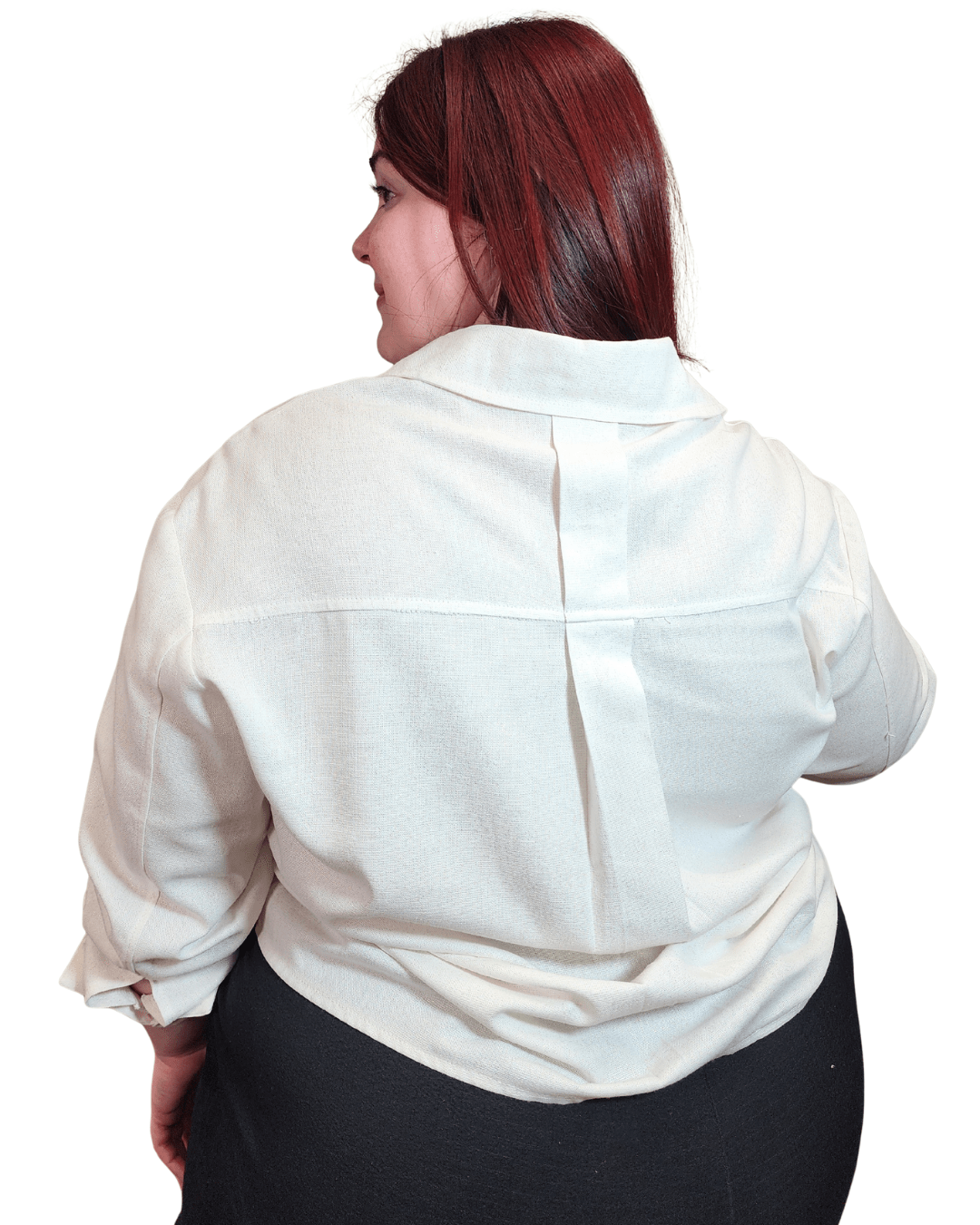 CAMISA ROMA LINO sin LAZO - Blanco