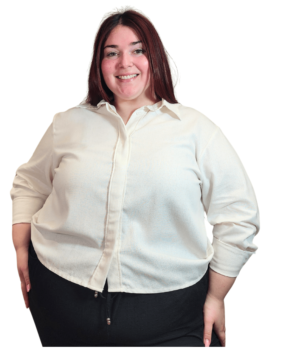 CAMISA ROMA LINO sin LAZO - Blanco