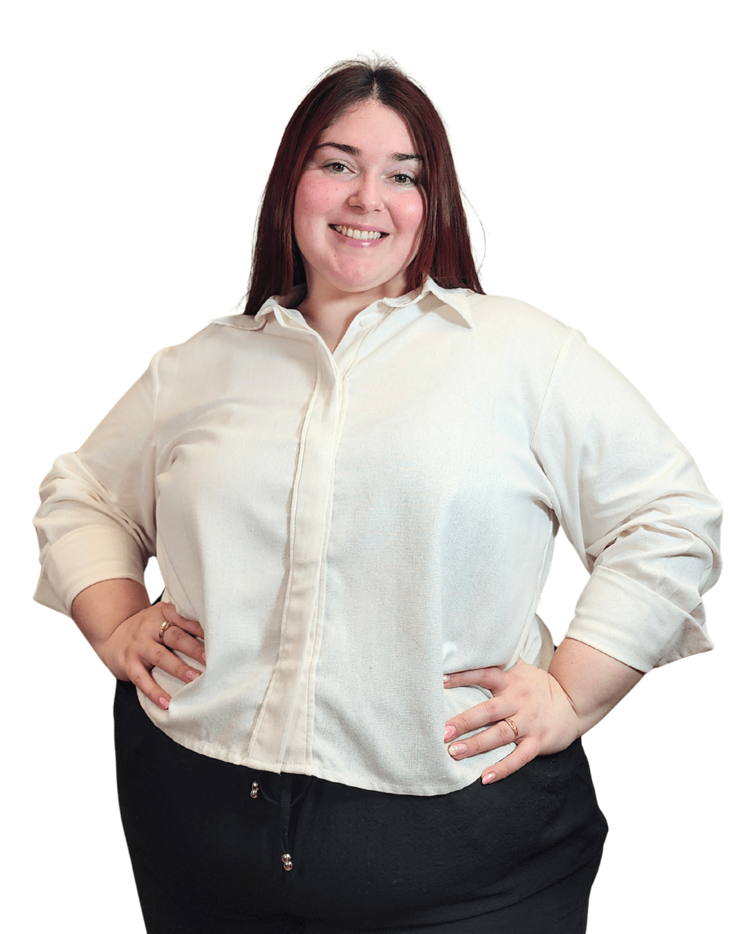 CAMISA ROMA LINO sin LAZO - Blanco