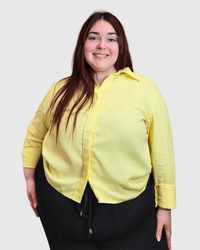CAMISA ROMA LINO sin LAZO - Amarillo