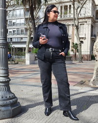 CAMPERA JEAN LONIA - Negro