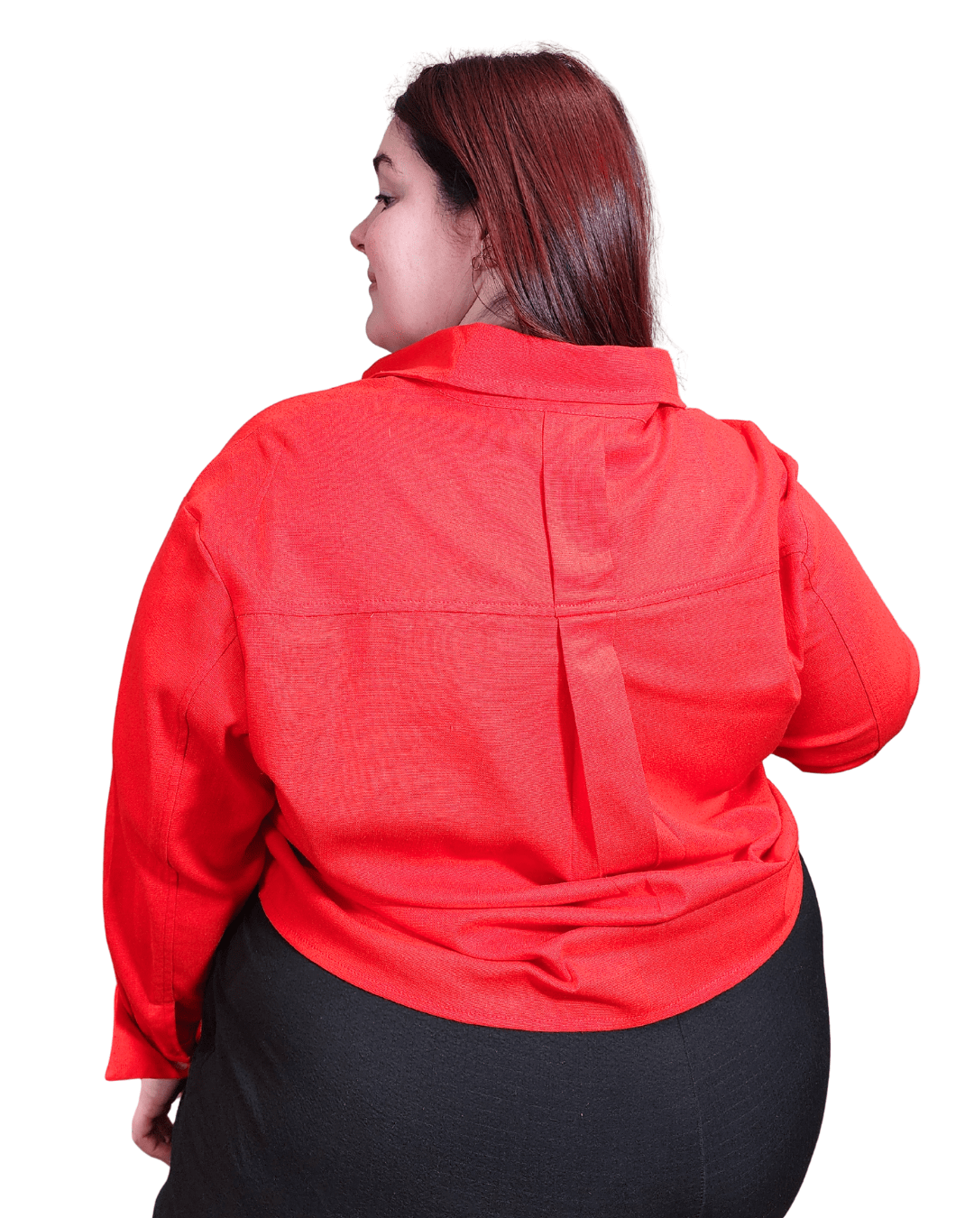 CAMISA ROMA LINO sin LAZO - Rojo