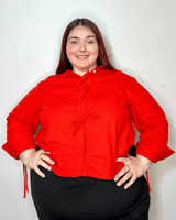 CAMISA ROMA LINO - Rojo