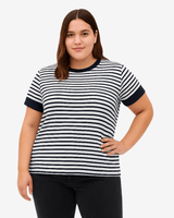 REMERA RAYADA - Negro y Blanco
