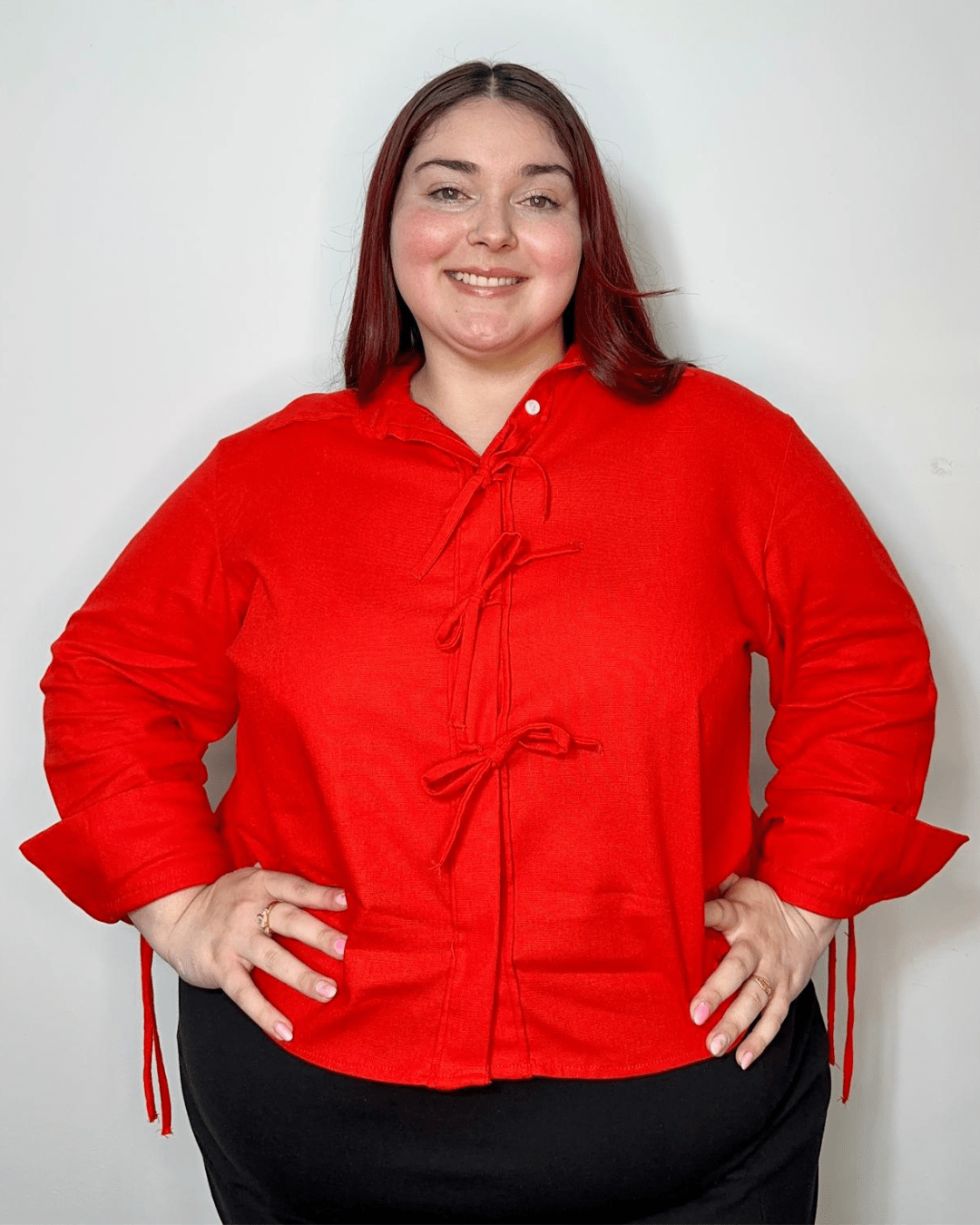 CAMISA ROMA LINO - Rojo
