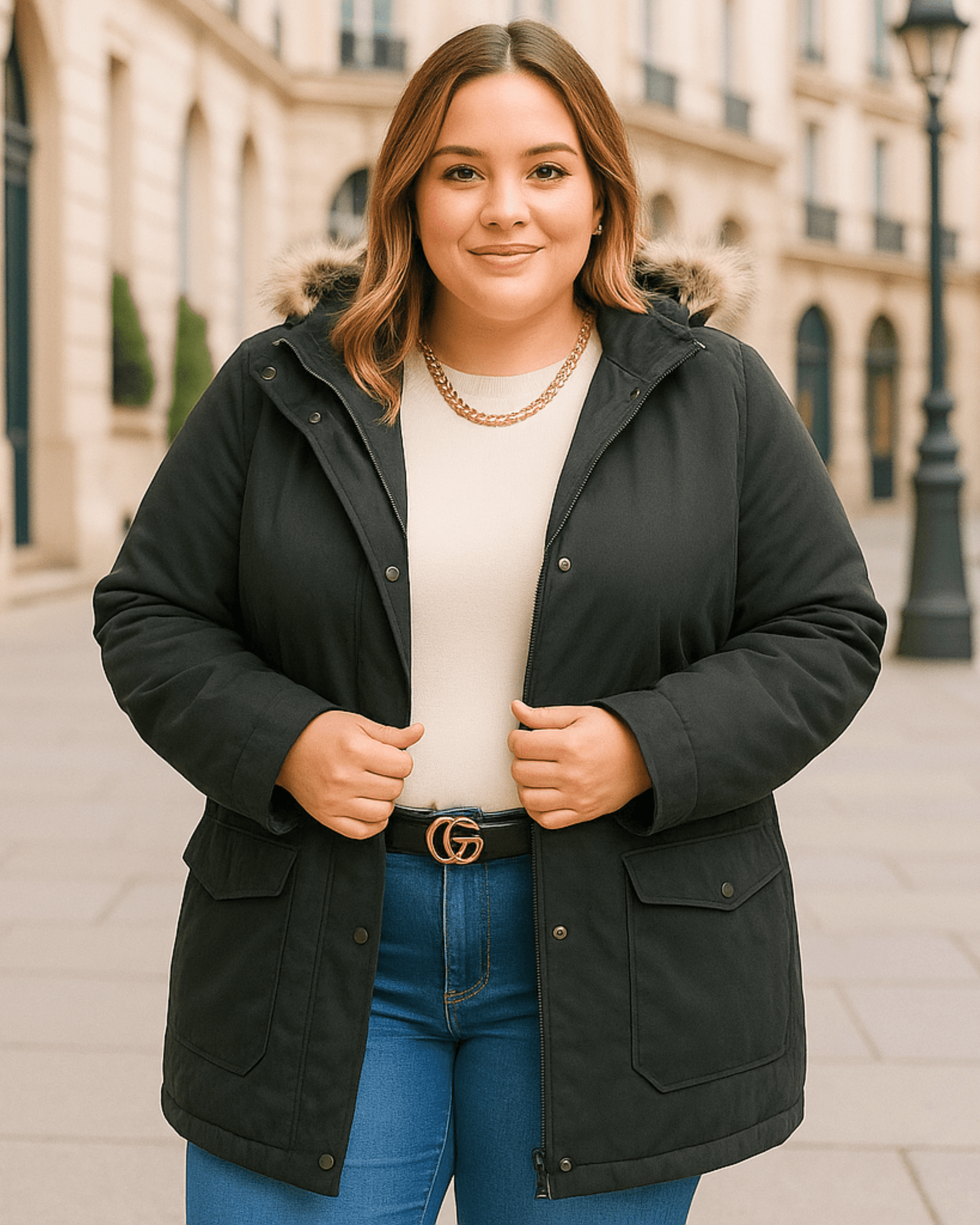 Campera Parka Gamuza Artica