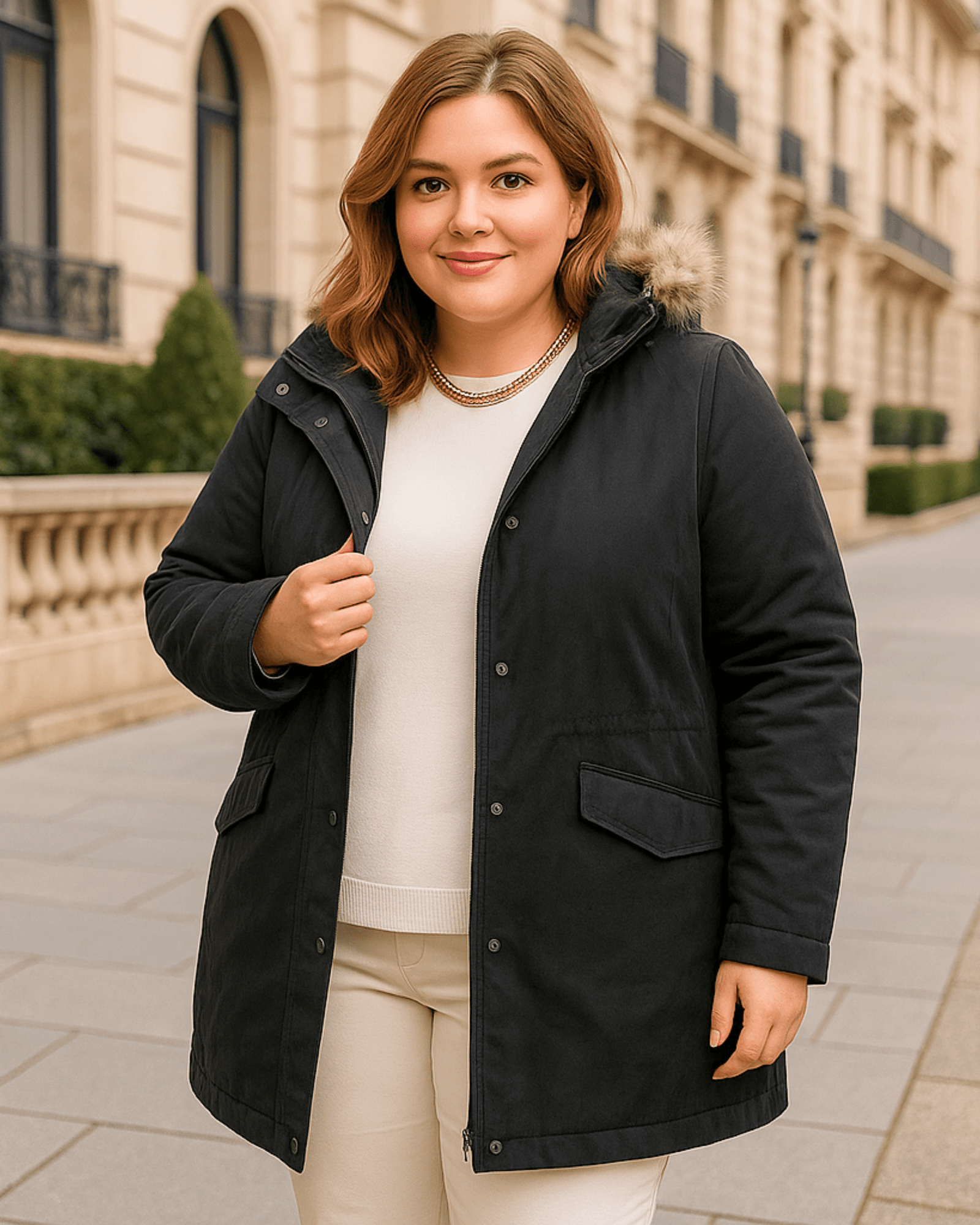 Campera Parka Gamuza Artica